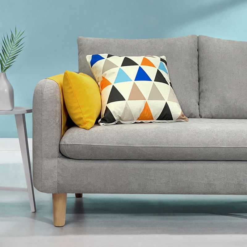 Linen Modern  Sofa 30"W Square Arm Sofa for Living Room with Storage