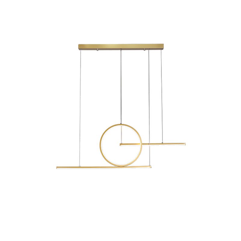 Modern Creative LED Pendant Light Linear 3-Light Hanging Lamp with Silicone Shade
