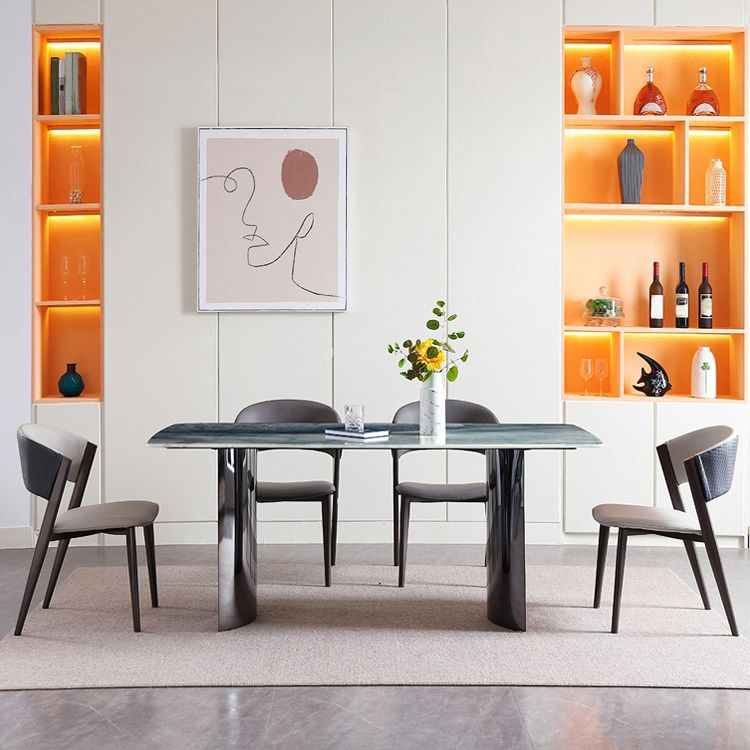 Modern Simple Side Chair Metal Frame Side Dining Chair for Living Room