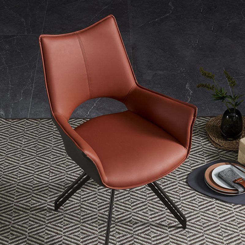 Silla de comedor de metal moderno sillón lateral giratorio para uso en restaurantes