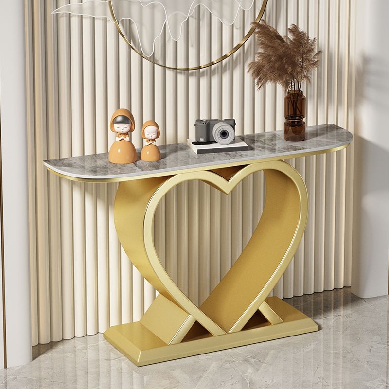 Half Moon Contemporary Console Accent Table Antique Finish Console Sofa Table