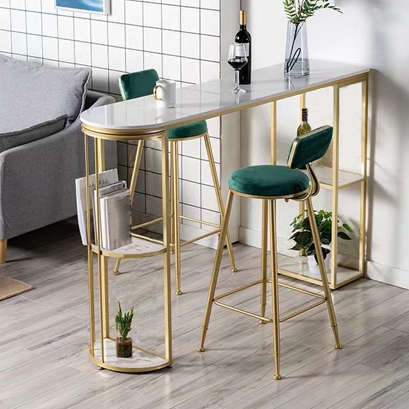 Contemporary Style 1/2/3 Pieces Specialty Stone Bar Table Set for Living Room