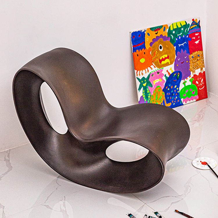 Modern Recycled Plastic Rocker Chair Stain Resistant Rocking Chair for Living Room