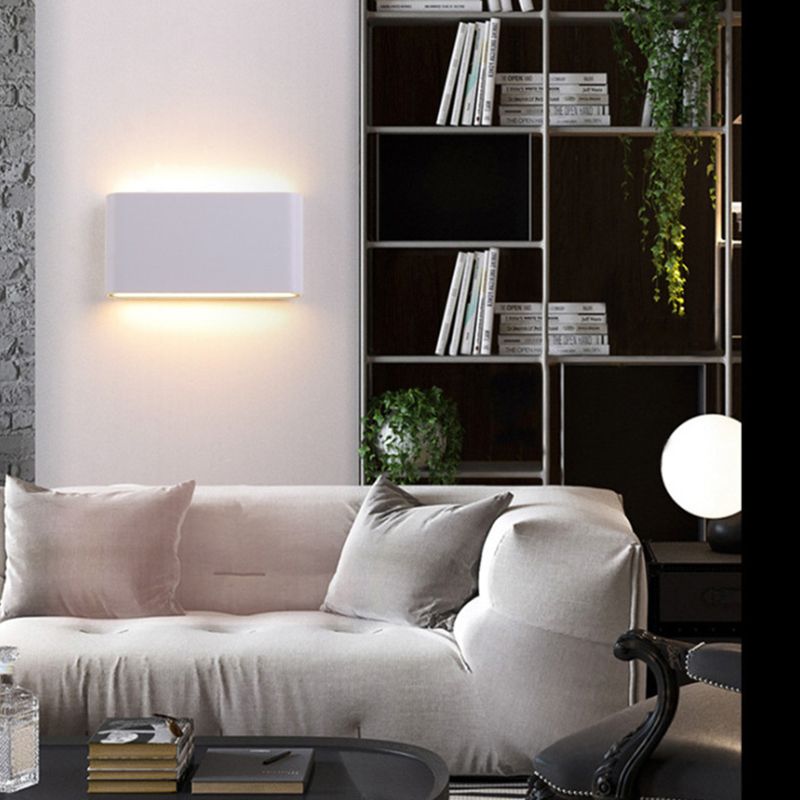 Minimalist LED Up and Down light Frame Wall Light  Metal Rectangle Wall Light for Living Room
