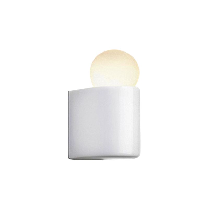 White Ball Wall Lighting Modernist Led Milk Glass Wall Lamp Fixture with Small/Medium/Large Size in White/Warm Light
