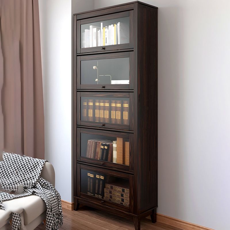 Engineered Wood Standard Bookcase Contemporary Bookcase With Doors