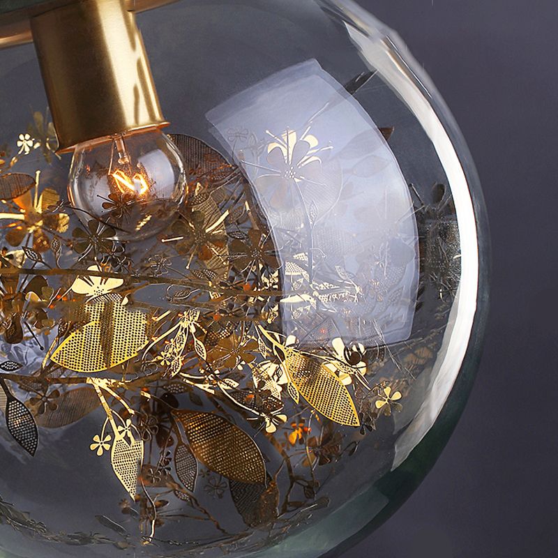 Forme sphérique de style moderne Sanging Sconce Glass 1 Pendante lumineuse pour balcon