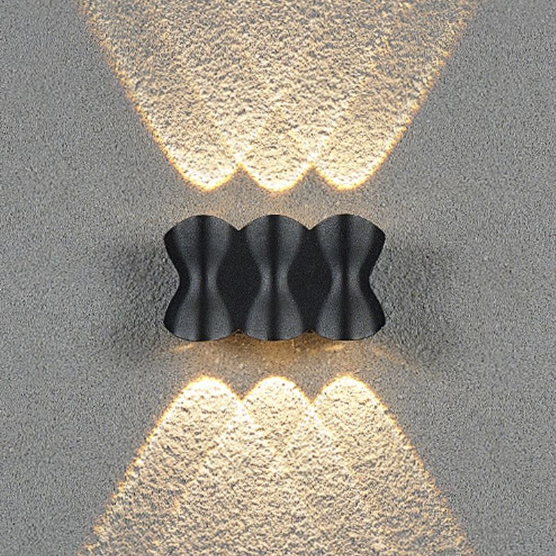 Dark Black Wall Flush Mount Aluminum LED Modernism Wall Light