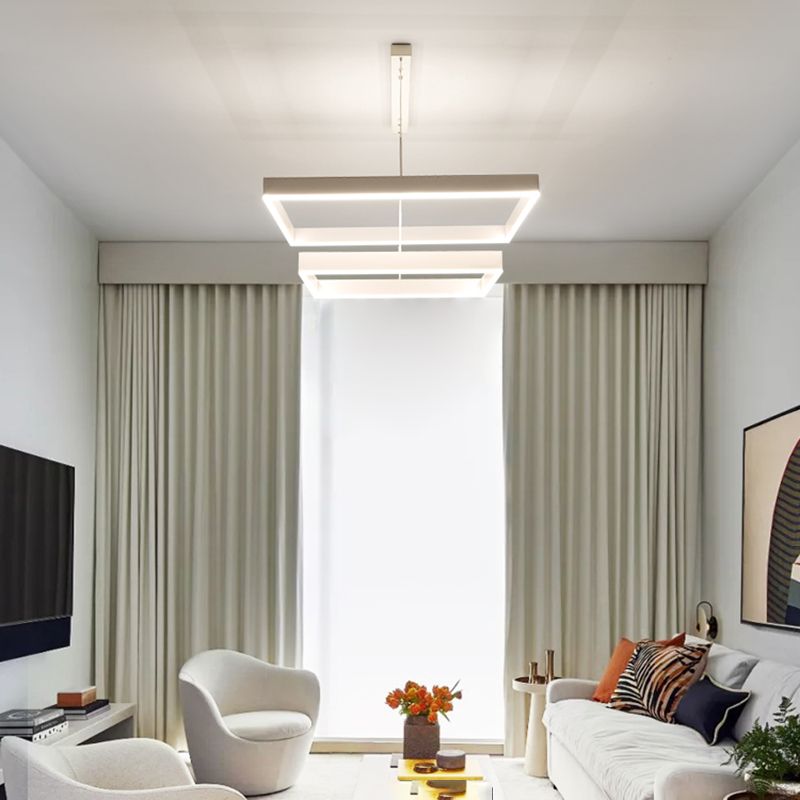 Accesorio de iluminación de lámpara de araña moderno luz colgante de lámpara de múltiples niveles para sala de estar