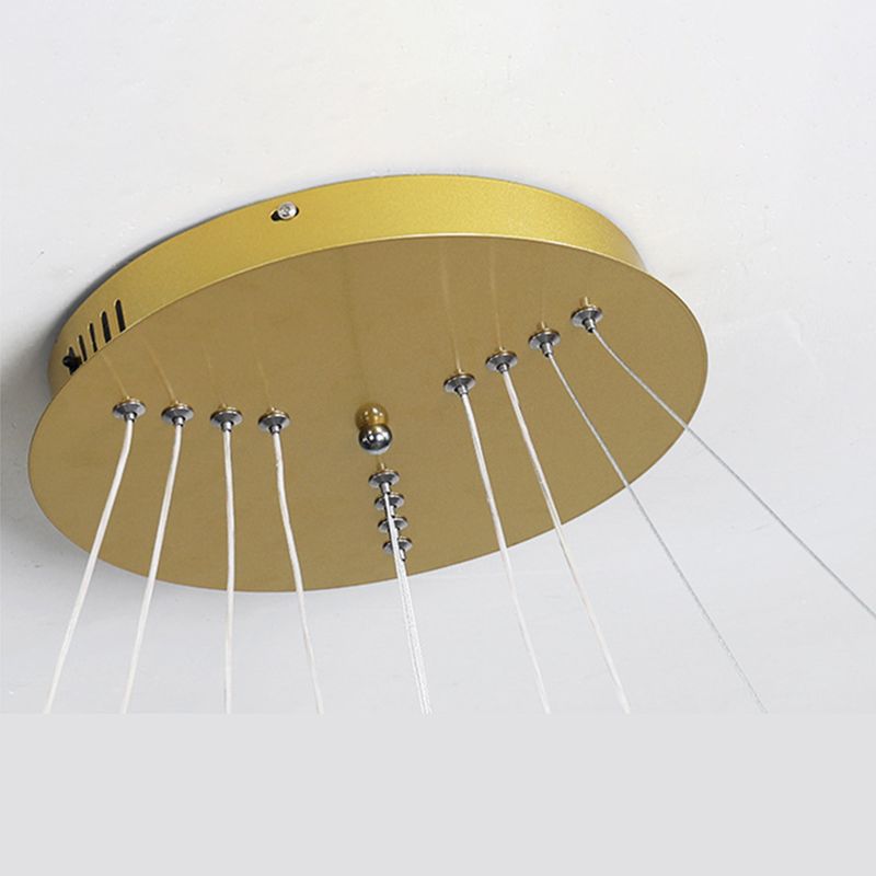 Modern Orbicular Pendant Light Fixtures Metal Hanging Lamp Kit