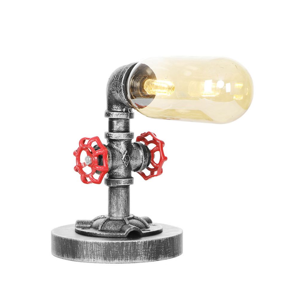 1/4/5-Bulb-Kapsel Schatten Tisch Liging Industrial Clear/Bernstein Glas Nachtlampe für Schlafzimmer