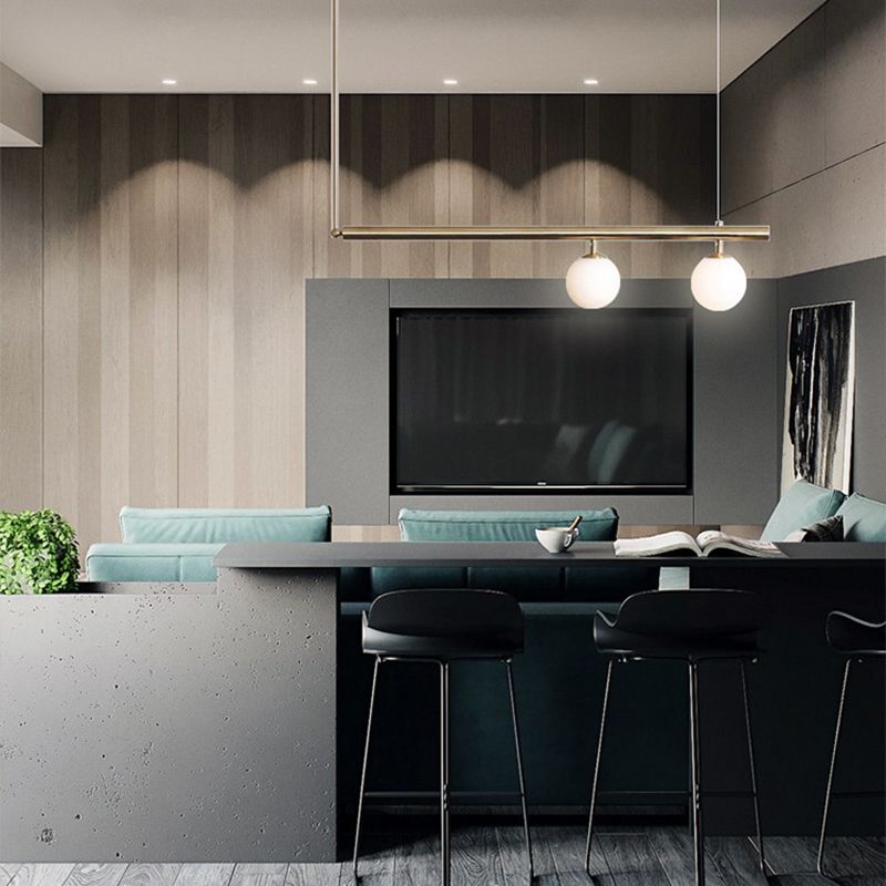 Modern Simplicity Pendant Lighting Globe Glass Island Lighting for Dining Room