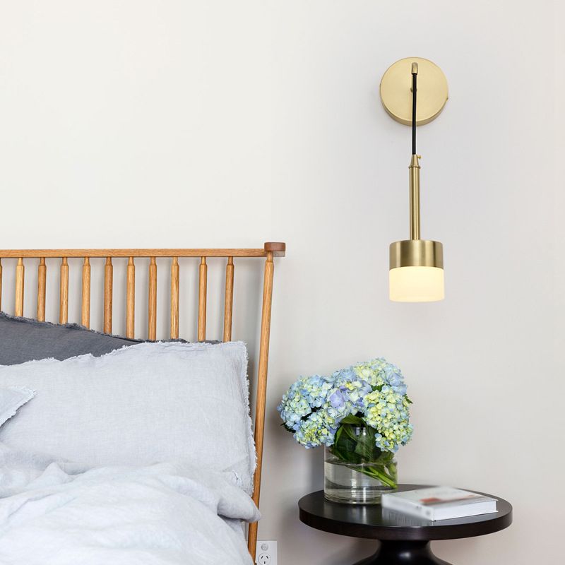Modern Style Cylinder Wall Light Sconce Metal 1 Light Wall Lighting