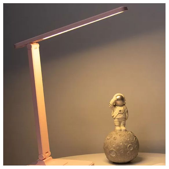 Lampada da tavolo a LED dimmerabile moderna in stile minimalista Lampada da tavolo in plastica a 1 luce per studio