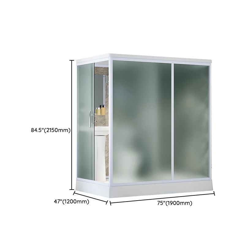 Frosted Tempered Glass Shower Enclosure Rectangle Shower Enclosure