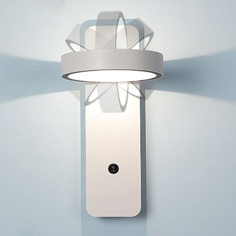 Metal Drum Wall Light Fixture Minimalist 1 Light Wall Lighting for Bedroom