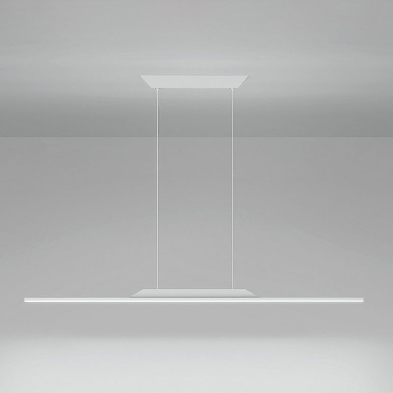 Modern Metal Island Light Straight LED Island Pendant for Dining Room