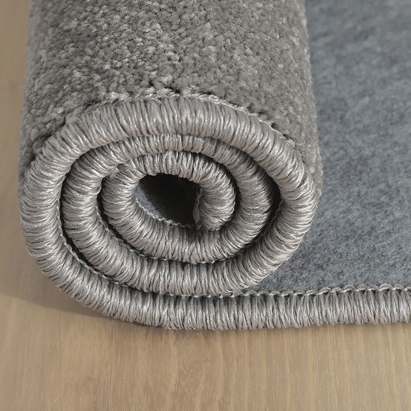 Brown Area Carpet Pure Color Polyester Area Rug Easy Care Washable Rug for Living Room