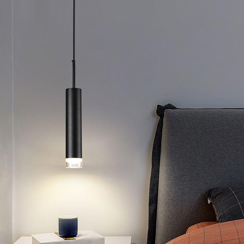 Zeitgenössischer Stil Zylinderform Pendelleuchte Metallhängeanhänger Lichter
