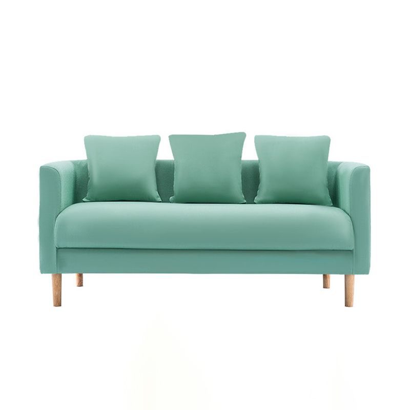 Sofa with 3 Pillows 3 Seater Polish Finish Seating for Bonus Room