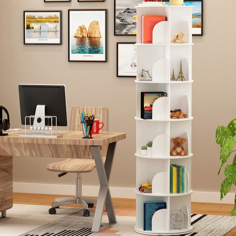 Libreria per angoli angoli di legno fabbricato bianco contemporaneo chiuso.