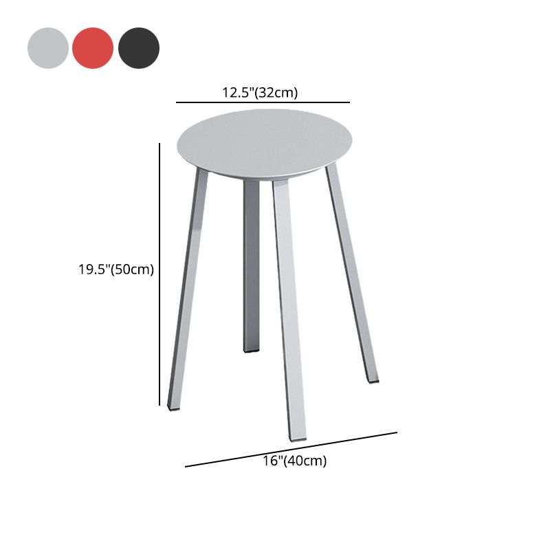 Modern Design Backless Swivel Barstools for Home Armless Stools with Metal Base