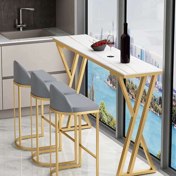 Table à manger du bar à restauration du bar contemporain Hauteur du bar intérieur Tableau de cocktails de 42 pouces