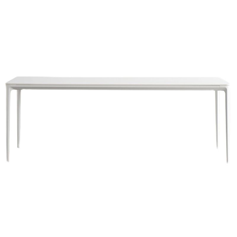 Modern White Dining Table Set 1/2/5/6/7 Pieces Rectangle Dinette Set with Sintered Stone