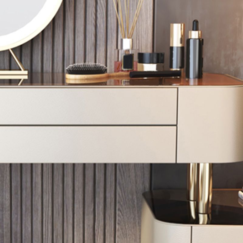 30.70" High Makeup Vanity Desk White Vanity Tables with Drawer