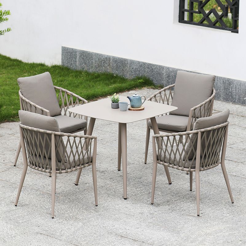 Boho Metal Dining Table Set 1/5/7/9 Pieces Patio Dining Table Set