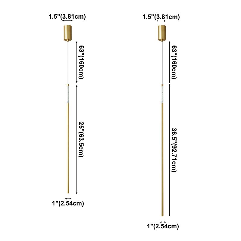 Pendre de style simple moderne Cuivre 1 éclairage léger pour le chevet ou salon