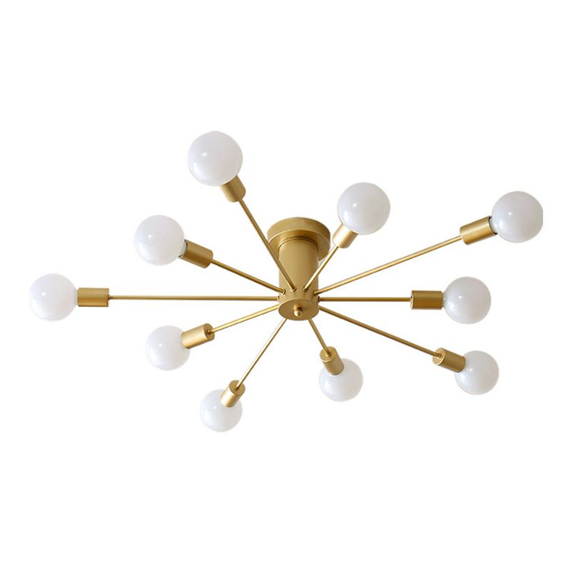 Sputnik Flush Mount Ceiling Light Simplicity Glass Semi Flush Ceiling Light