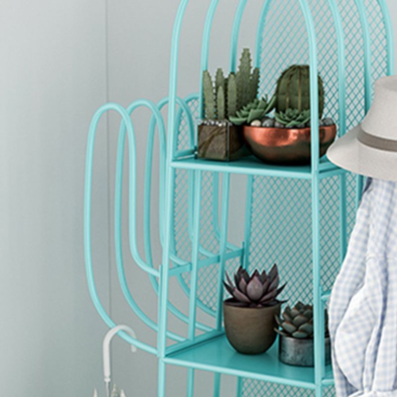 Libreria in stile scandinavo in metallo chiuso per la casa