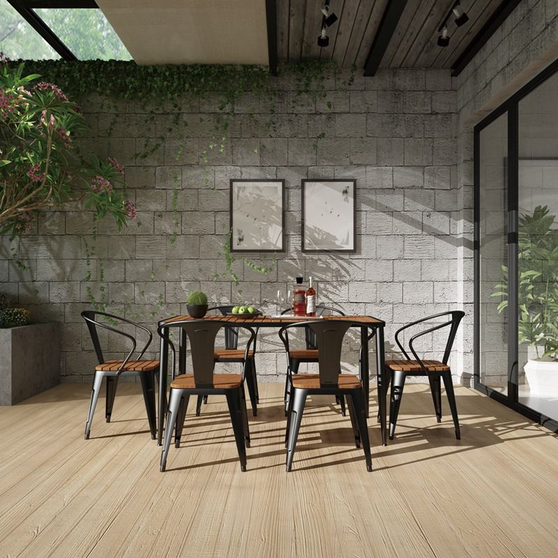 Modern Metal Dining Set 1/4/5/7 Pieces Dining Furniture for Kitchen