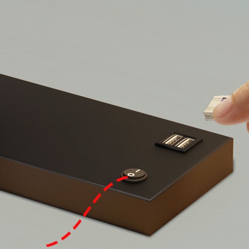 1 Leichte lineare Tischbeleuchtung moderner Metalltischlicht für Schlafzimmer