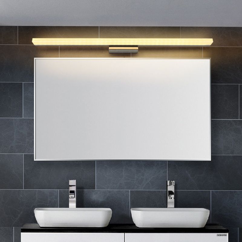 Acrylic Linear Wall Sconce Lighting Simplicity Style LED Wall Light Fixture in White