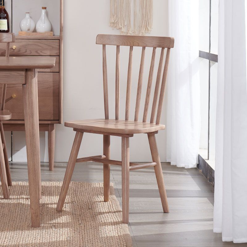 Scandinavian Armless Side Chair Wood Dining Side Chair for Home