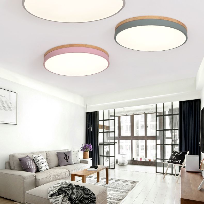 Disk Flush Mount Ceiling Light 1 Light Acrylic Minimalistic Flush Mount Ceiling Light