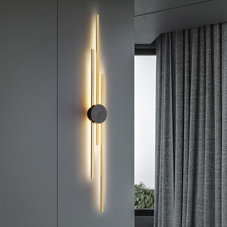 Single Modern Golden/Black Wall Mounted Sconce LED Metal Wall Light for Foyer