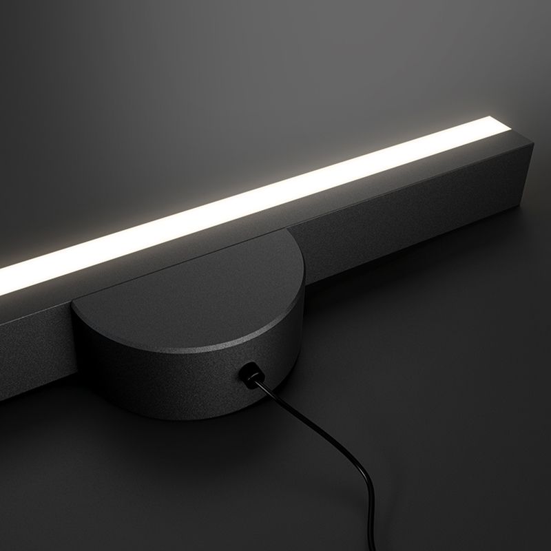 Black LED Island Hanging Lamp Modern Simple Island Lamp with Acrylic Shade for Dining Room