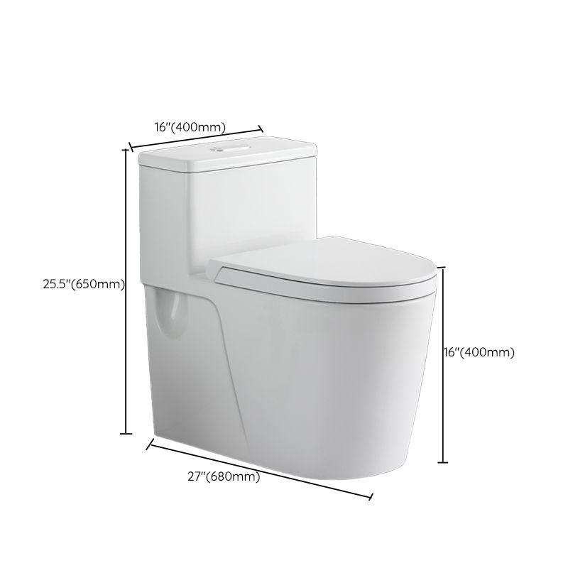 Floor Mounted Urine Toilet One Piece Toilet Modern Siphon Jet Porcelain Toilet
