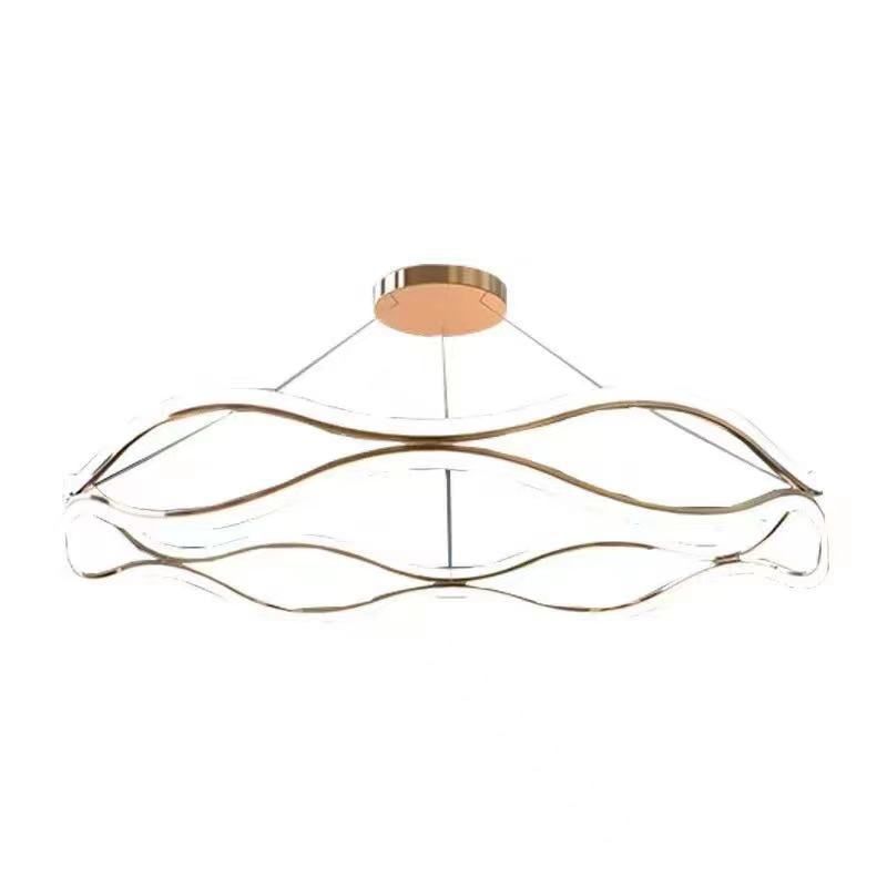 Unique Shape Chandelier Lamp Modern 2 Lights LED Hanging Light for Bedroom