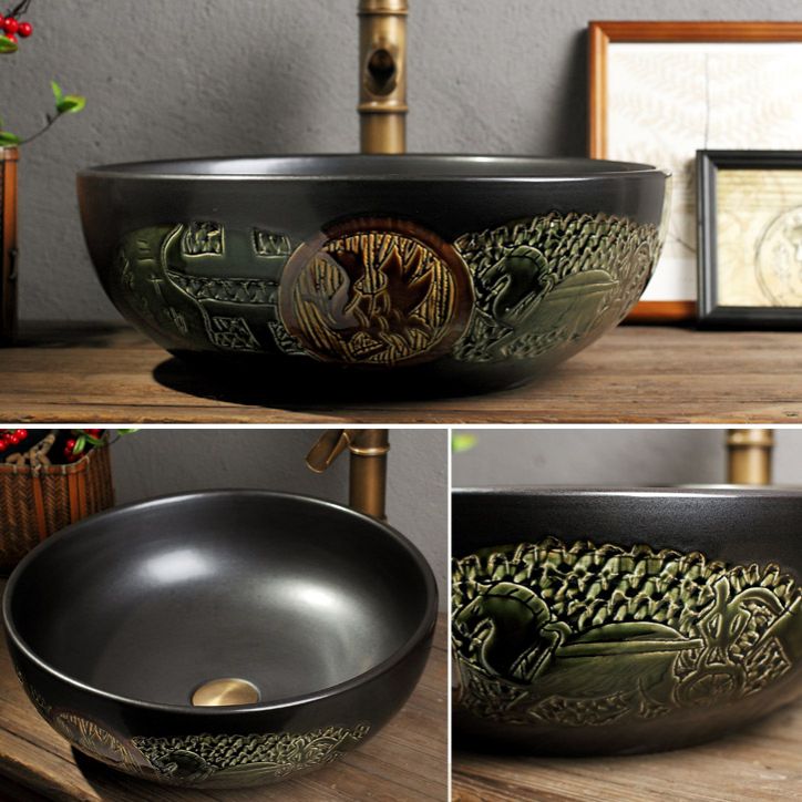 Porcelain Trough Bathroom Sink Traditional Trough Bathroom Sink