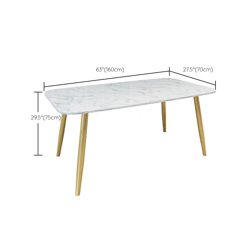 Modern Faux Marble Dining Table Metal Dining Table for Home Use