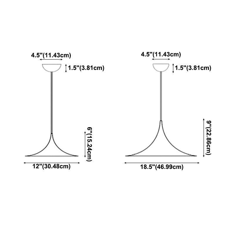 Zeitgenössischer Kegel Schatten hängend hängendes 1-Licht-Café-Café-Esszimmer-Anhängerlampe