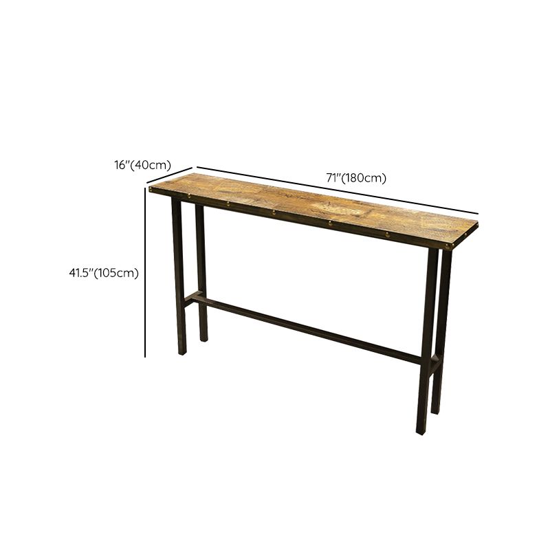 Modern Bar Table Set 1/2/5 Pieces Solid Wood Rectangle Bistro Set for Indoor