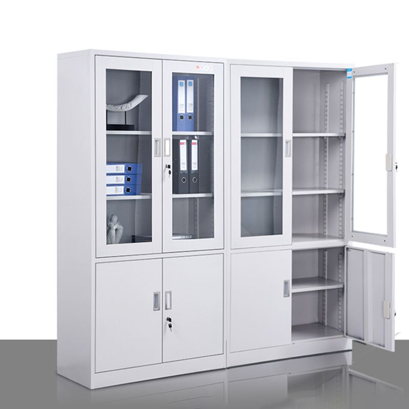 Contemporary Glass Storage File Cabinet Shelves Locking File Cabinet