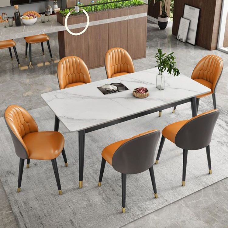 Modern Style Sintered Stone Dining Table Set 1/3/5/7 Pieces Dining Set for Home