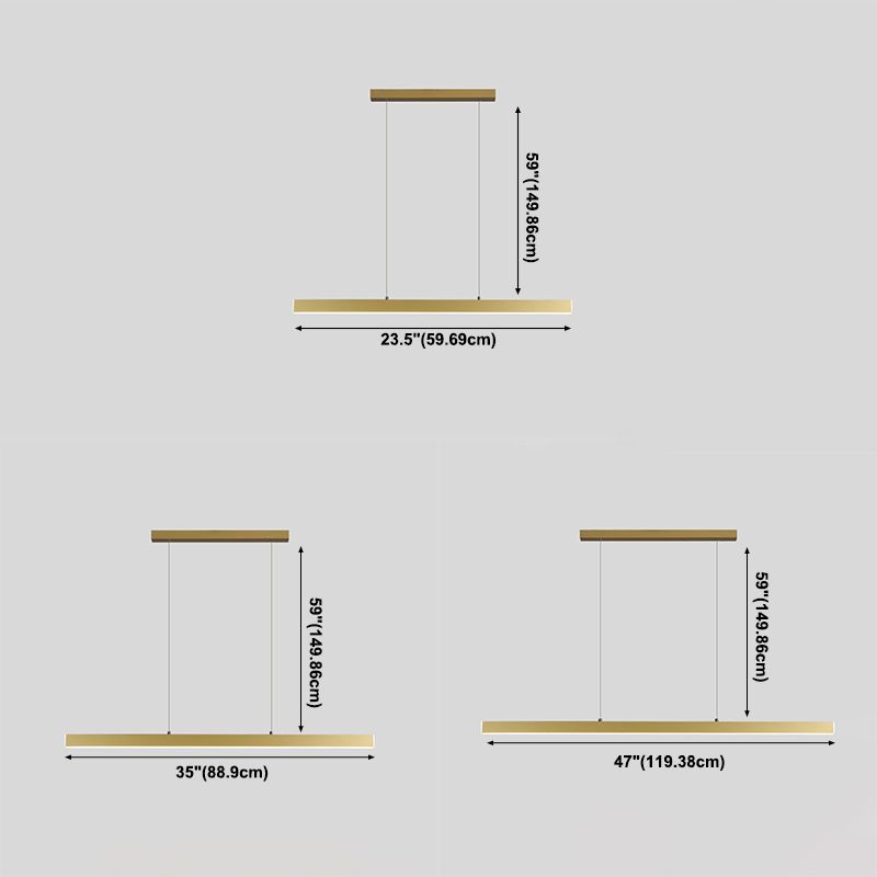 Nórdica característica simple de estilo moderno Led Hanging Island Luz para bar de comedor para el comedor