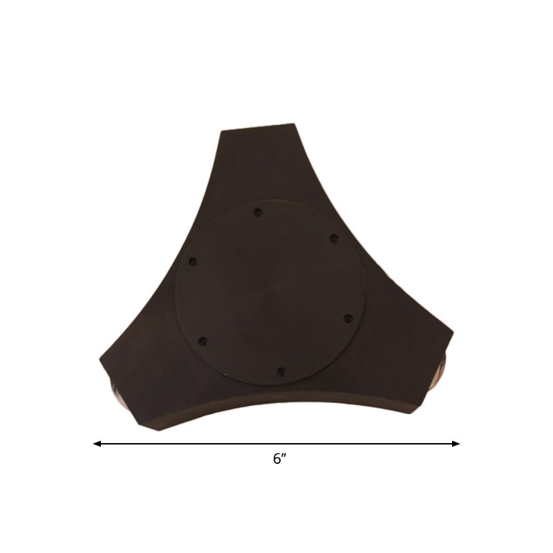 3/4 Luces Corredor Luz de pared Donce con tono metálico geométrico Lámpara de pared de acabado negro